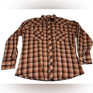 Vintage Wrangler Western Pearl Snap Plaid